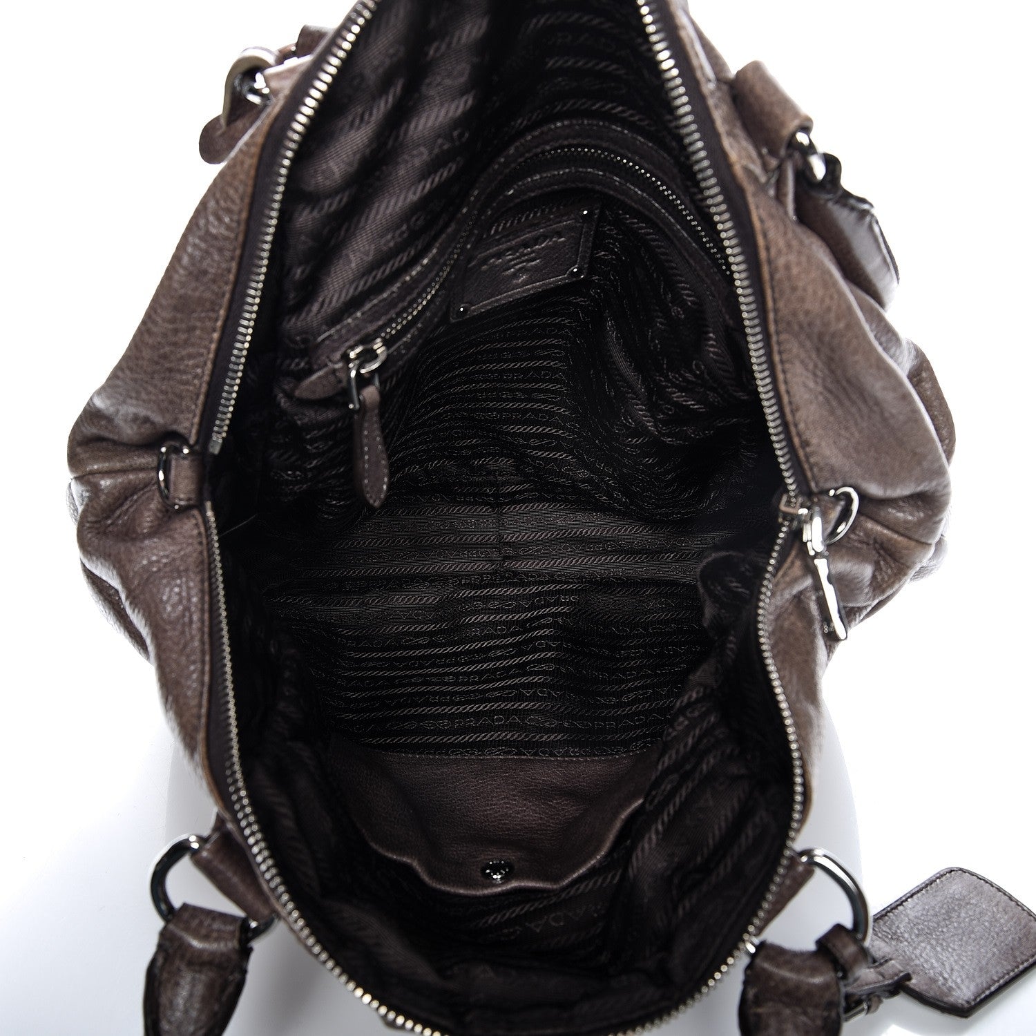 Prada Cervo Deerskin Tote Fumo 5 of 16