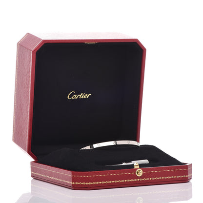 Cartier 18K White Gold Small LOVE Bracelet 17 6 of 6