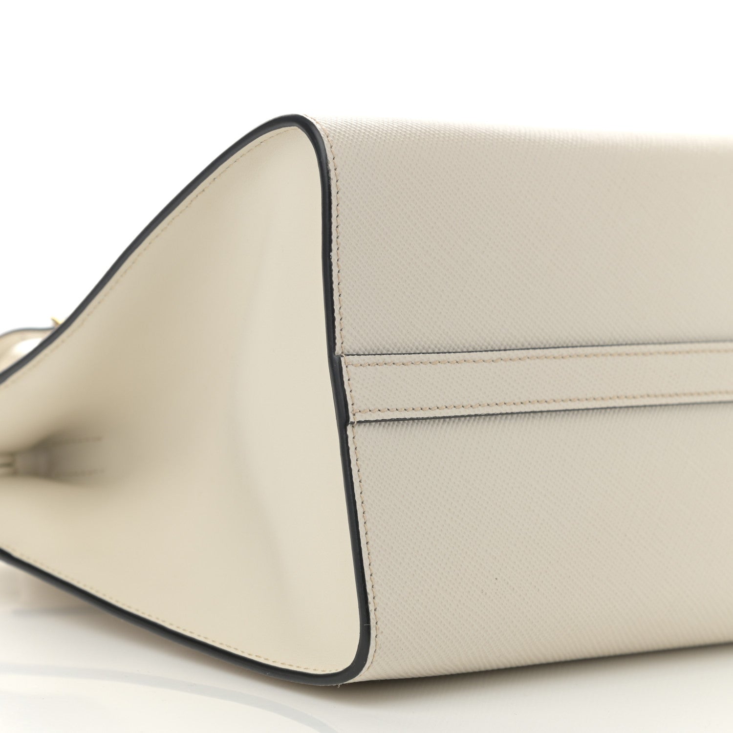Prada Saffiano Cuir Calfskin Large Monochrome Top Handle Tote White 8 of 11