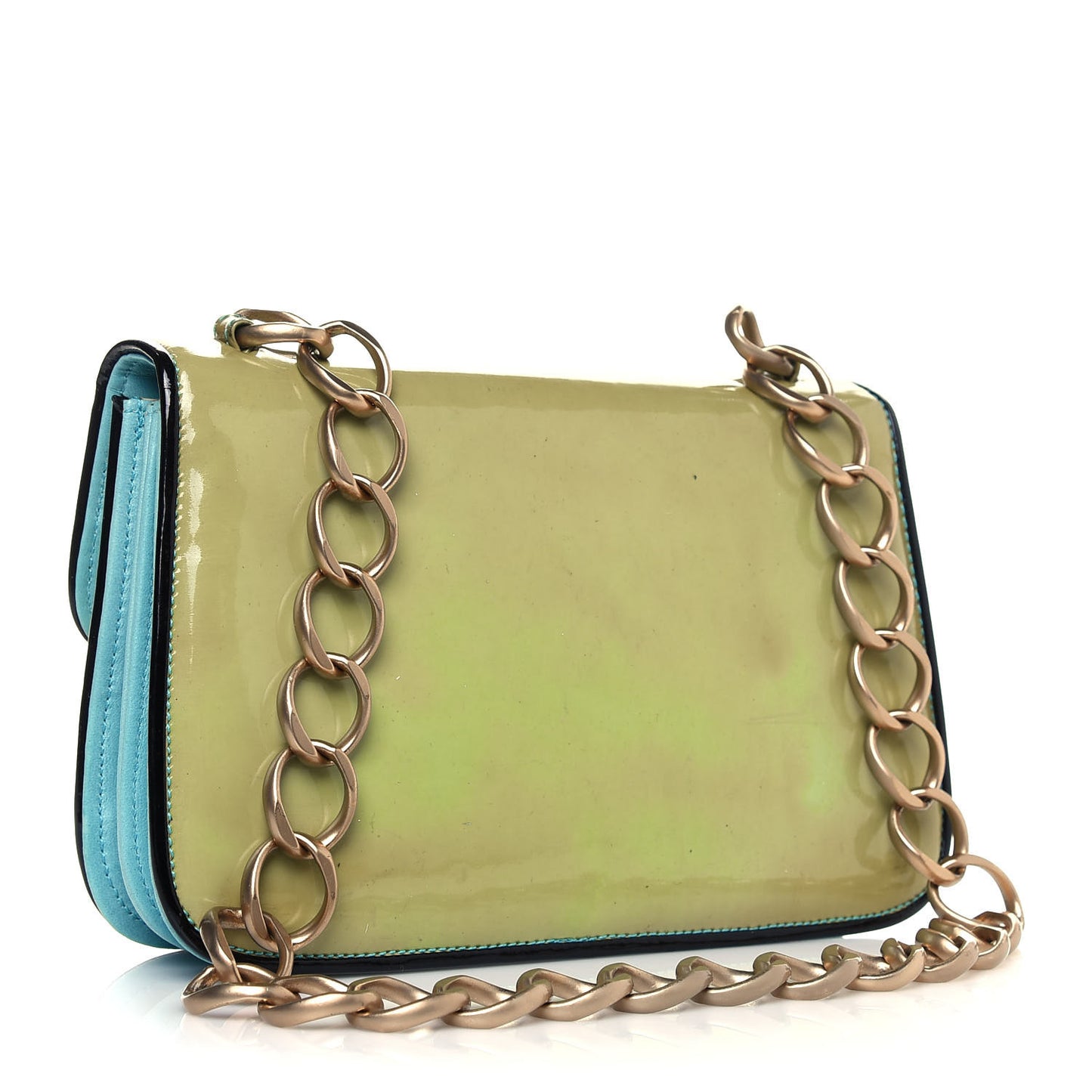 Patent Striped Mademoiselle Flap Multicolor
