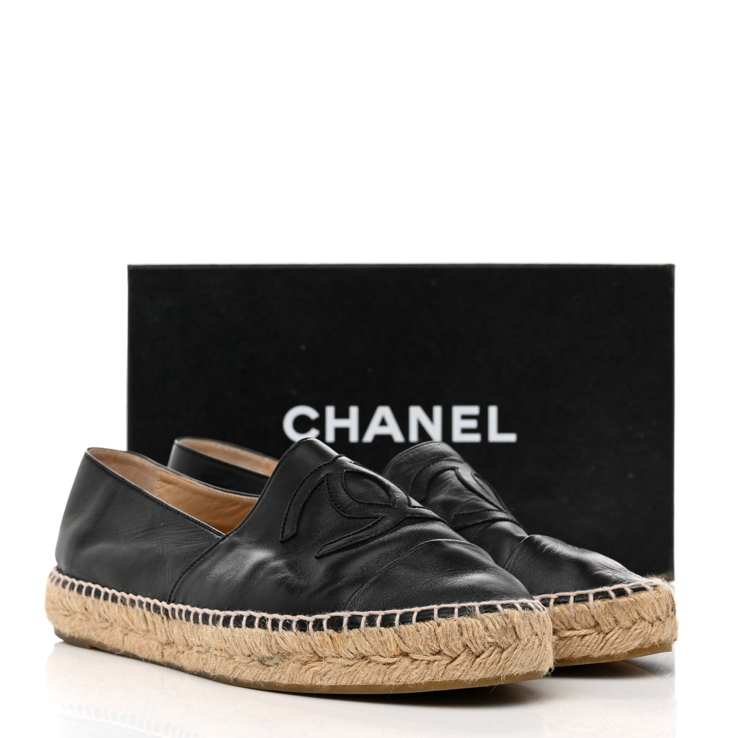 Lambskin CC Espadrilles 41 Black