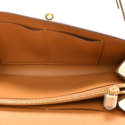 Hermes Epsom Verso Kelly Wallet To Go Nata Sesame 5 of 11