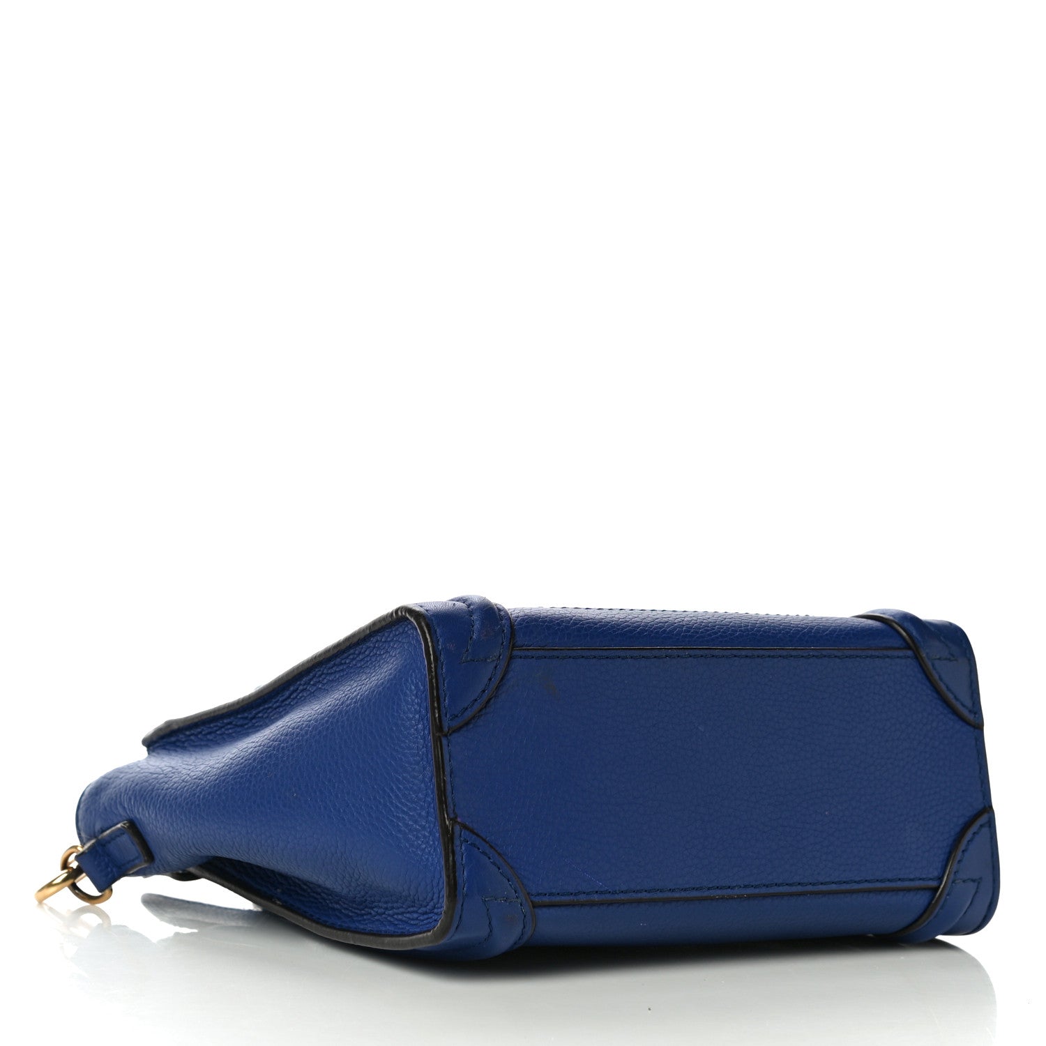Celine Drummed Calfskin Nano Luggage Indigo 4 of 11