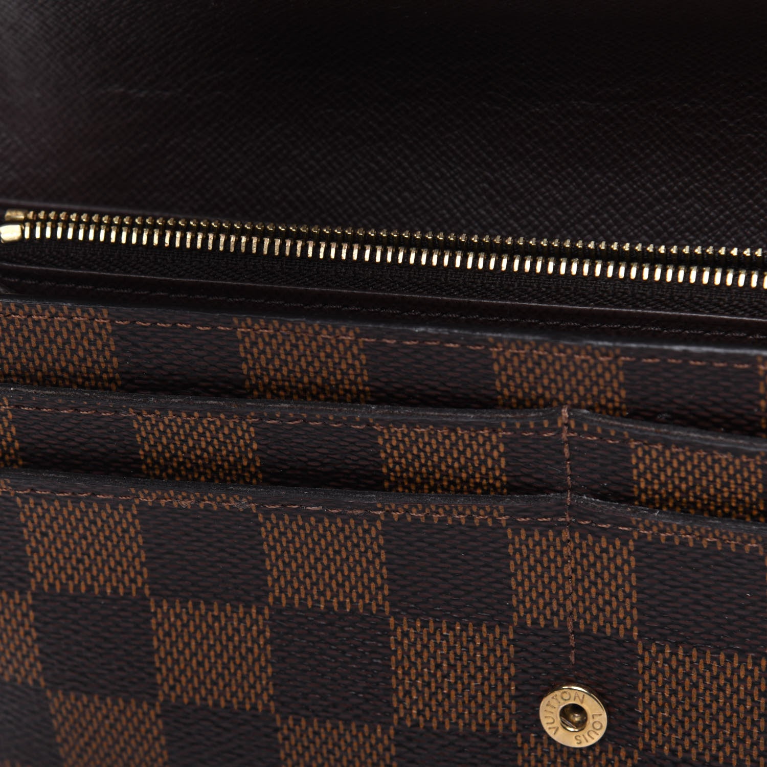 Louis Vuitton Damier Ebene Sarah Wallet NM 11 of 17
