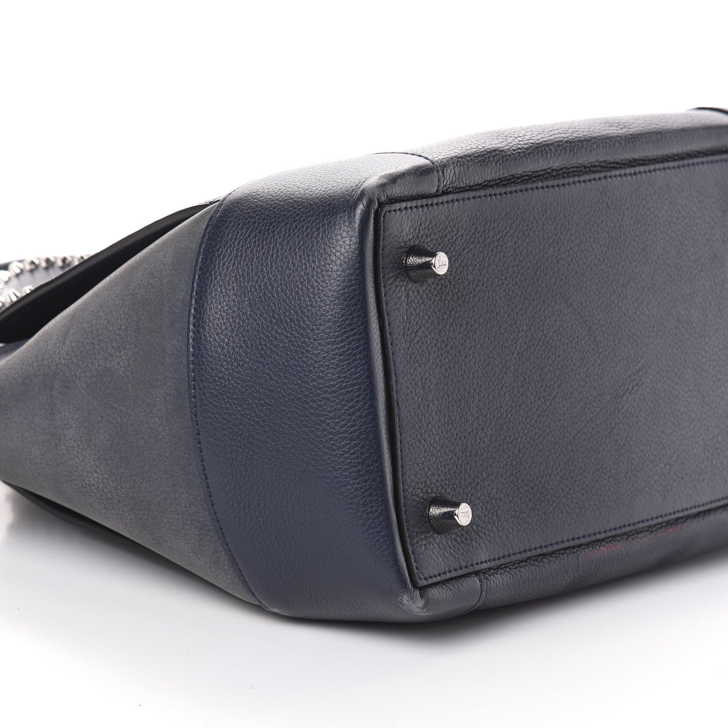 Grained Calfskin Studded Large Eloise Satchel Nuit