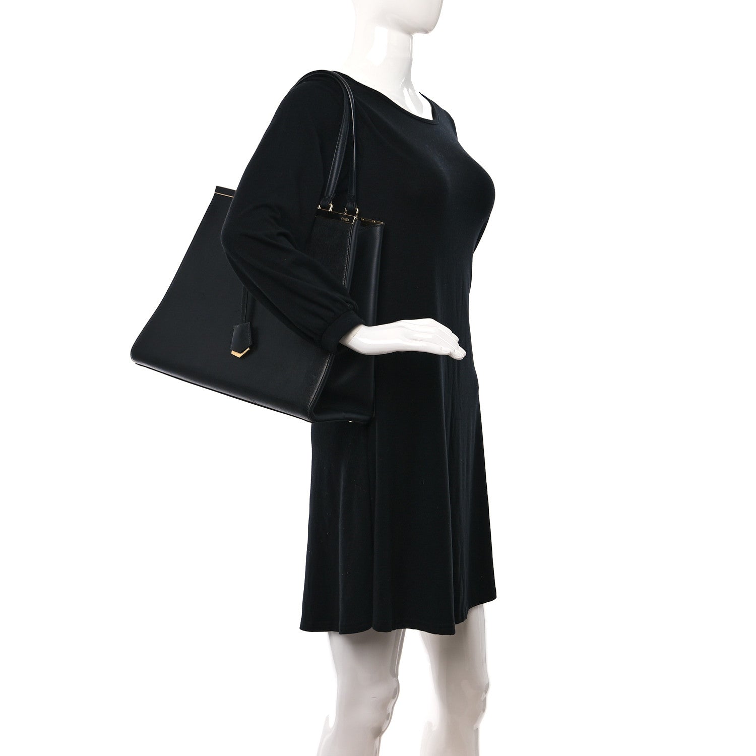 Fendi Vitello Elite Large 3Jours Tote Black 2 of 9