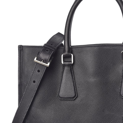Prada Saffiano Cuir Double Handle Tote Baltico 19 of 22
