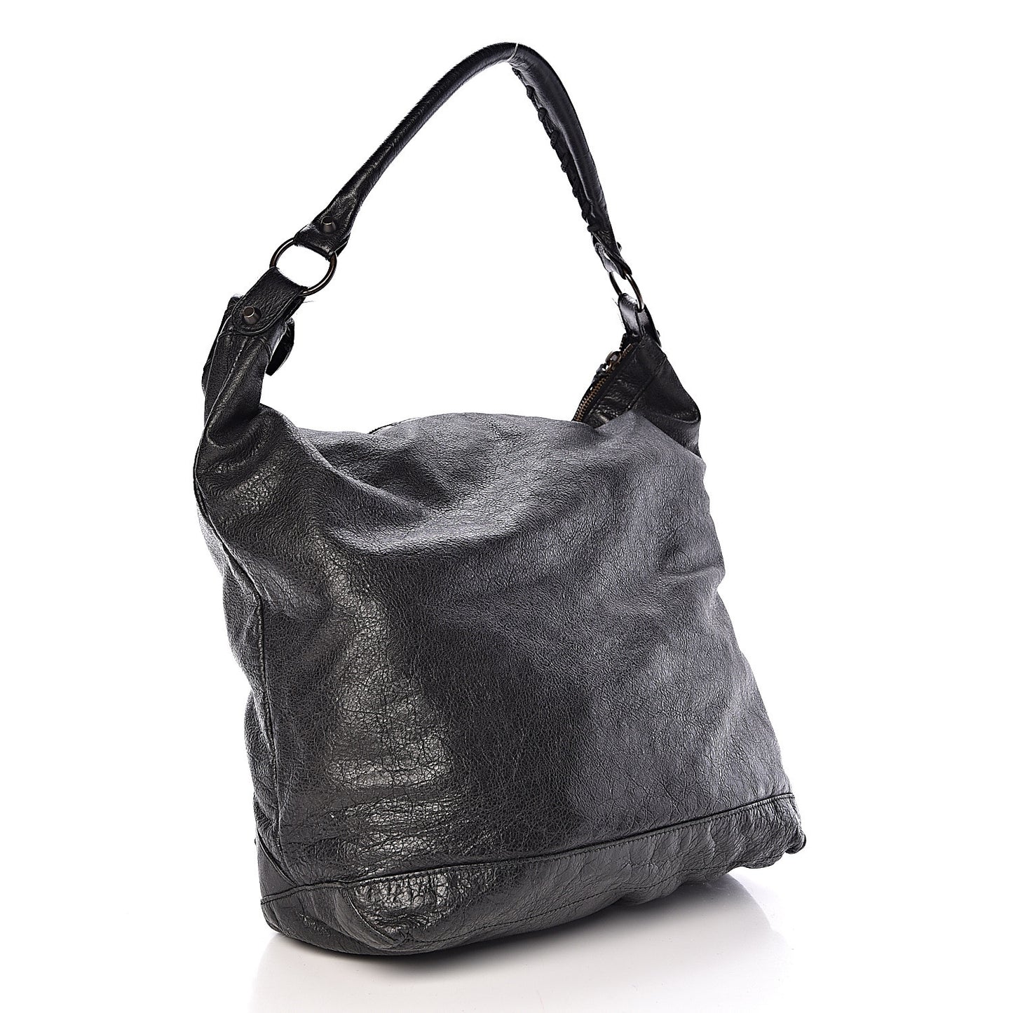Agneau Classic Hardware Day Hobo Black