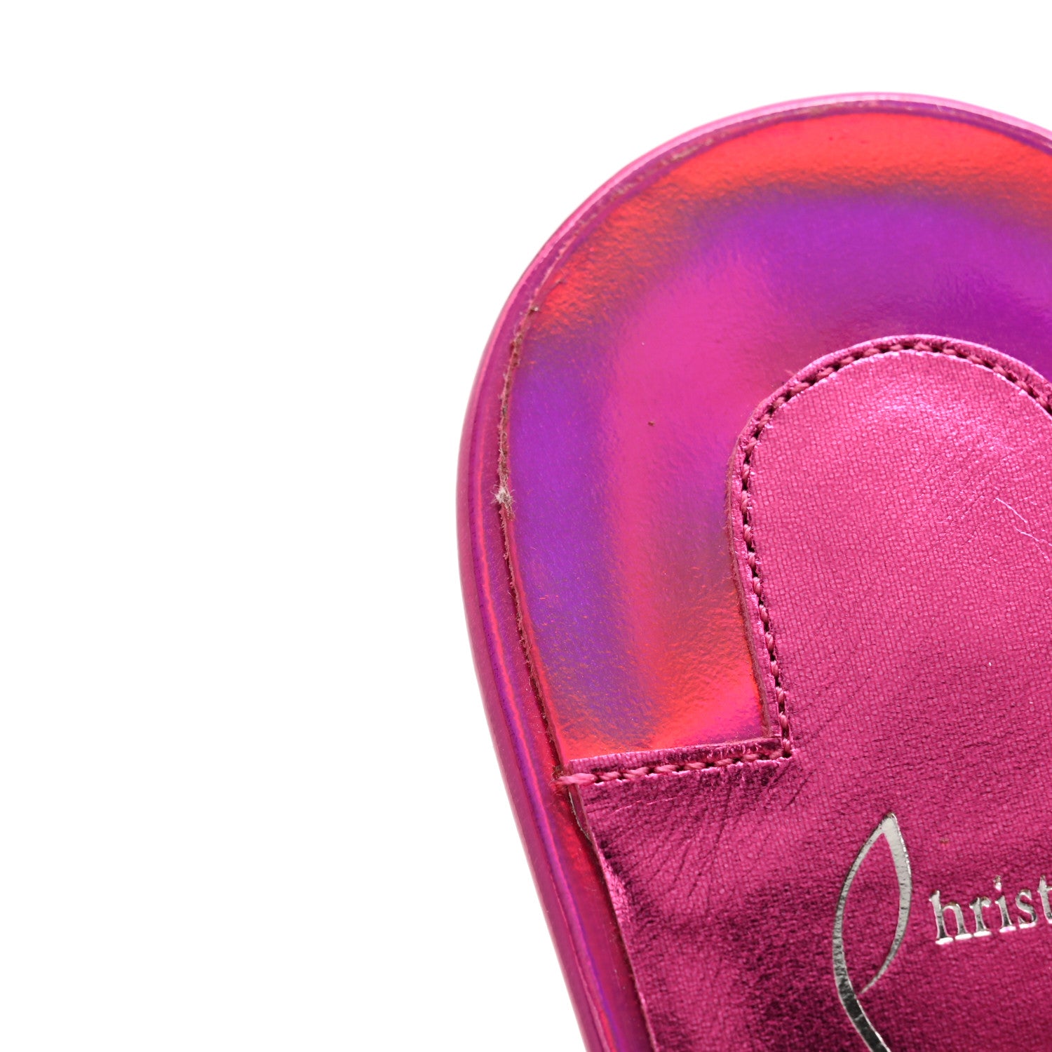 Christian Louboutin Patent Psychic Me Dolly 100 Sandals 37 Fuxia 9 of 10