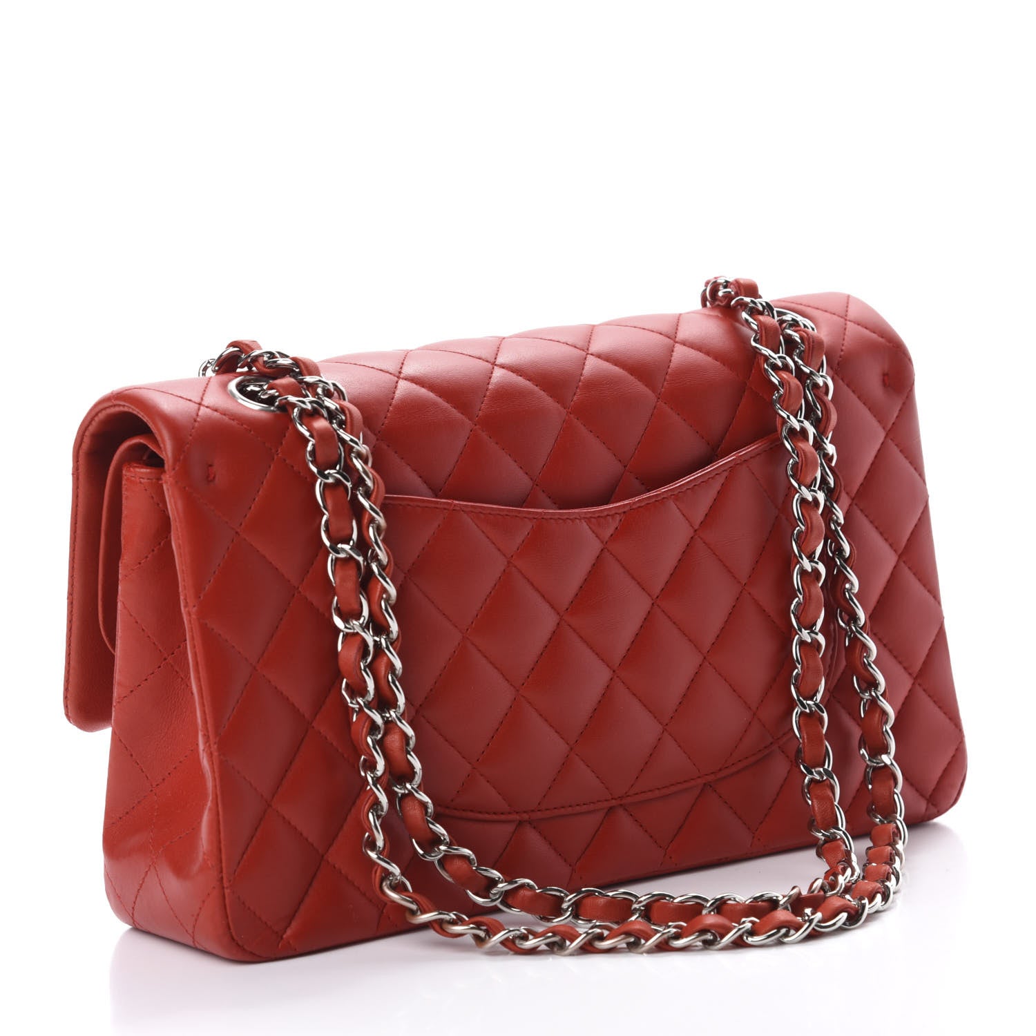 Chanel Lambskin Quilted Medium Double Flap Red 3 of 10