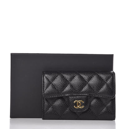 Chanel Caviar Quilted Flap Card Holder Black 9 of 9