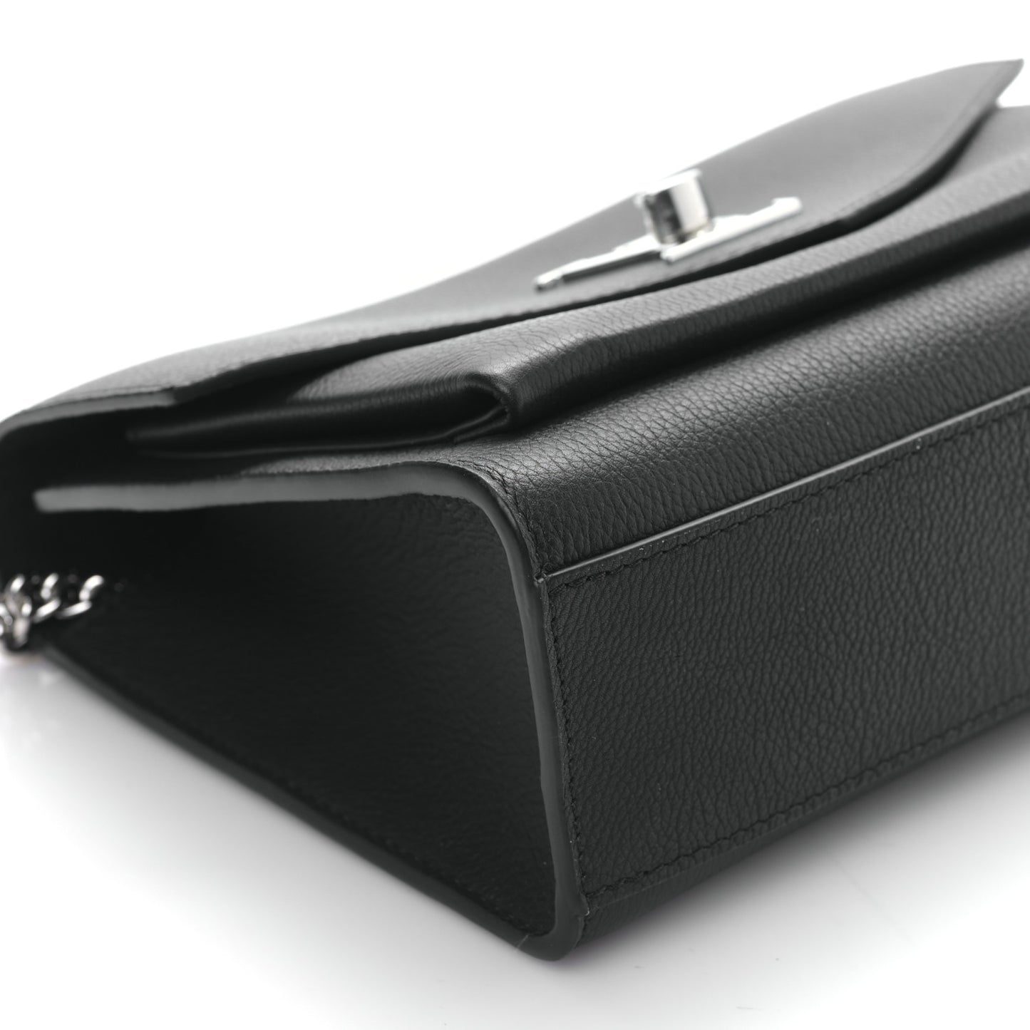Soft Calfskin Mylockme Chain Bag BB Black
