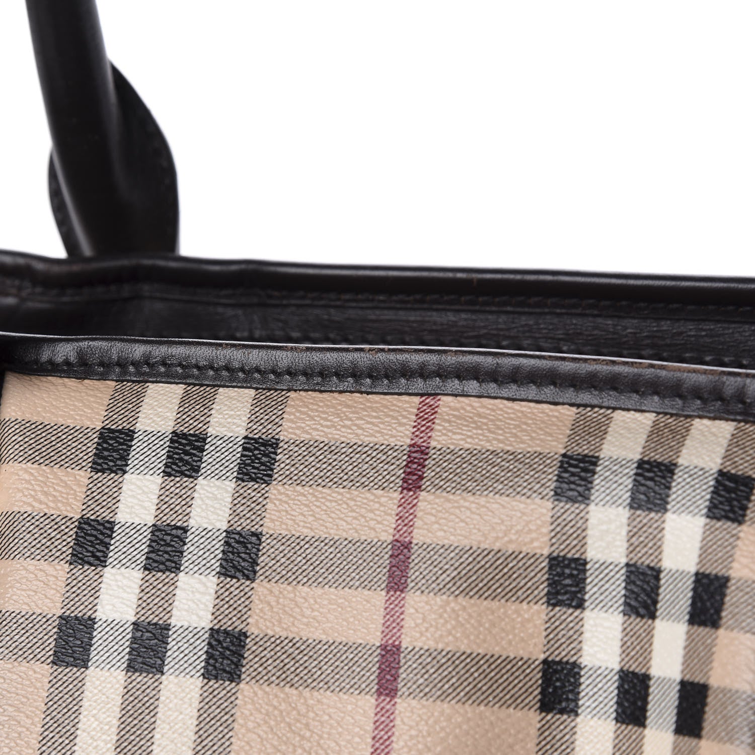 Burberry Haymarket Check Tote Chocolate 12 of 12
