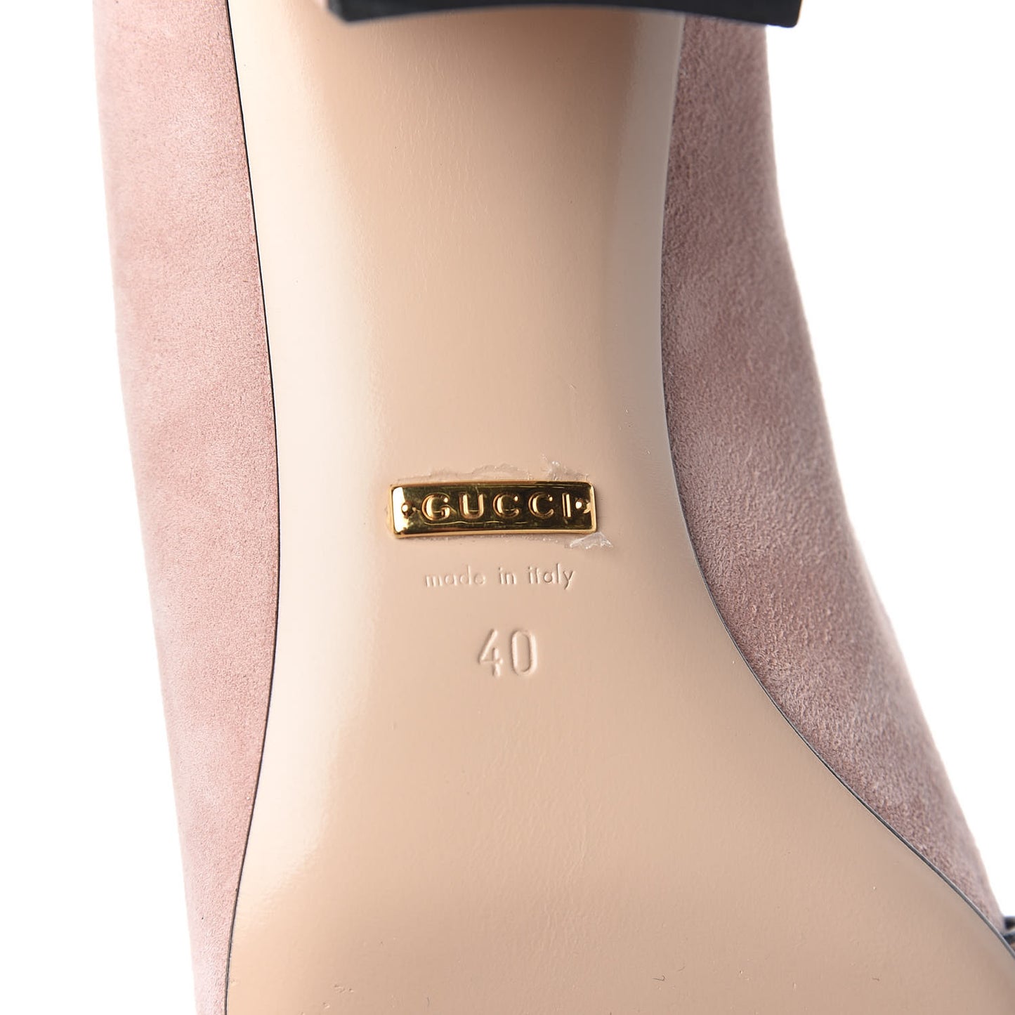 Kid Scamosciato GG Marmont Fringe 50mm Loafer Pumps 40 Crystal Pink