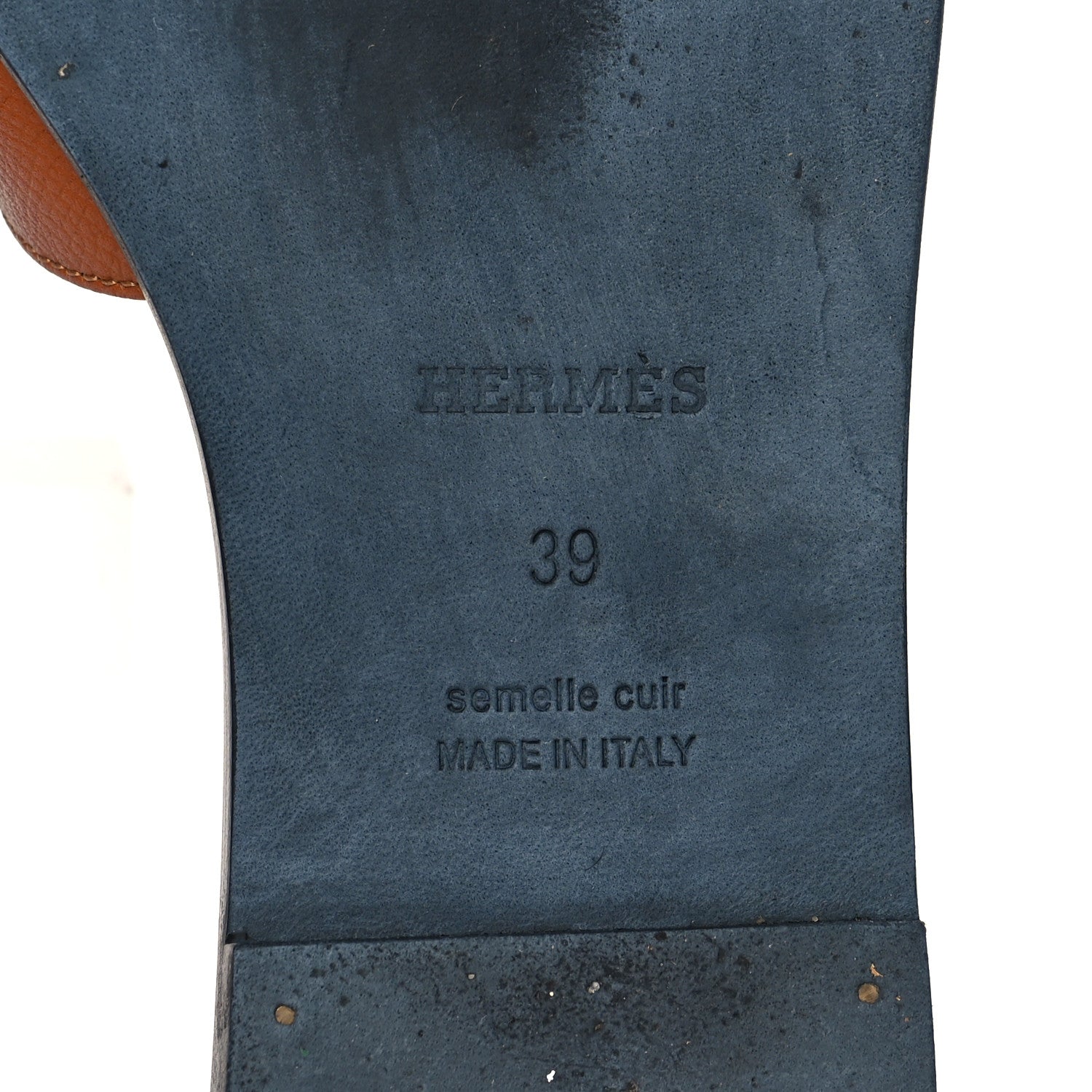Hermes Epsom Oran Sandals 39 Naturel 6 of 8