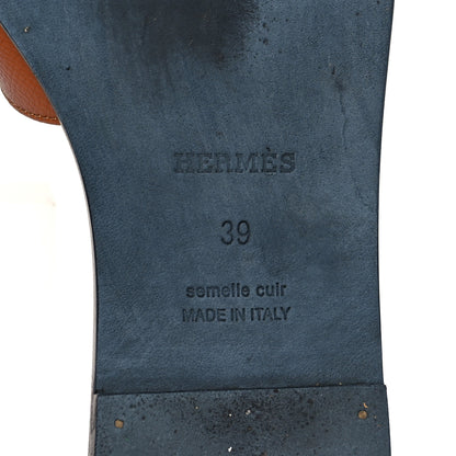 Hermes Epsom Oran Sandals 39 Naturel 6 of 8