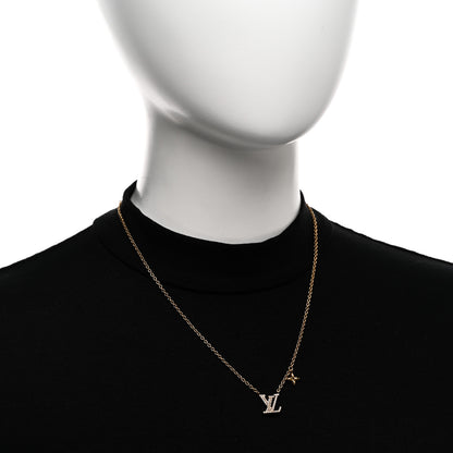 Louis Vuitton Metal Crystal LV Iconic Necklace Gold 2 of 6