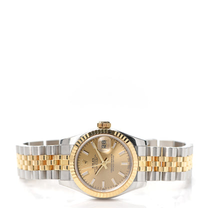 Rolex Stainless Steel 18K Yellow Gold 26mm Oyster Perpetual Datejust Watch Champagne 179173 2 of 5