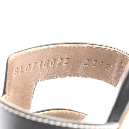 Hermes Calfskin Oasis Sandals 39 Black 7 of 8