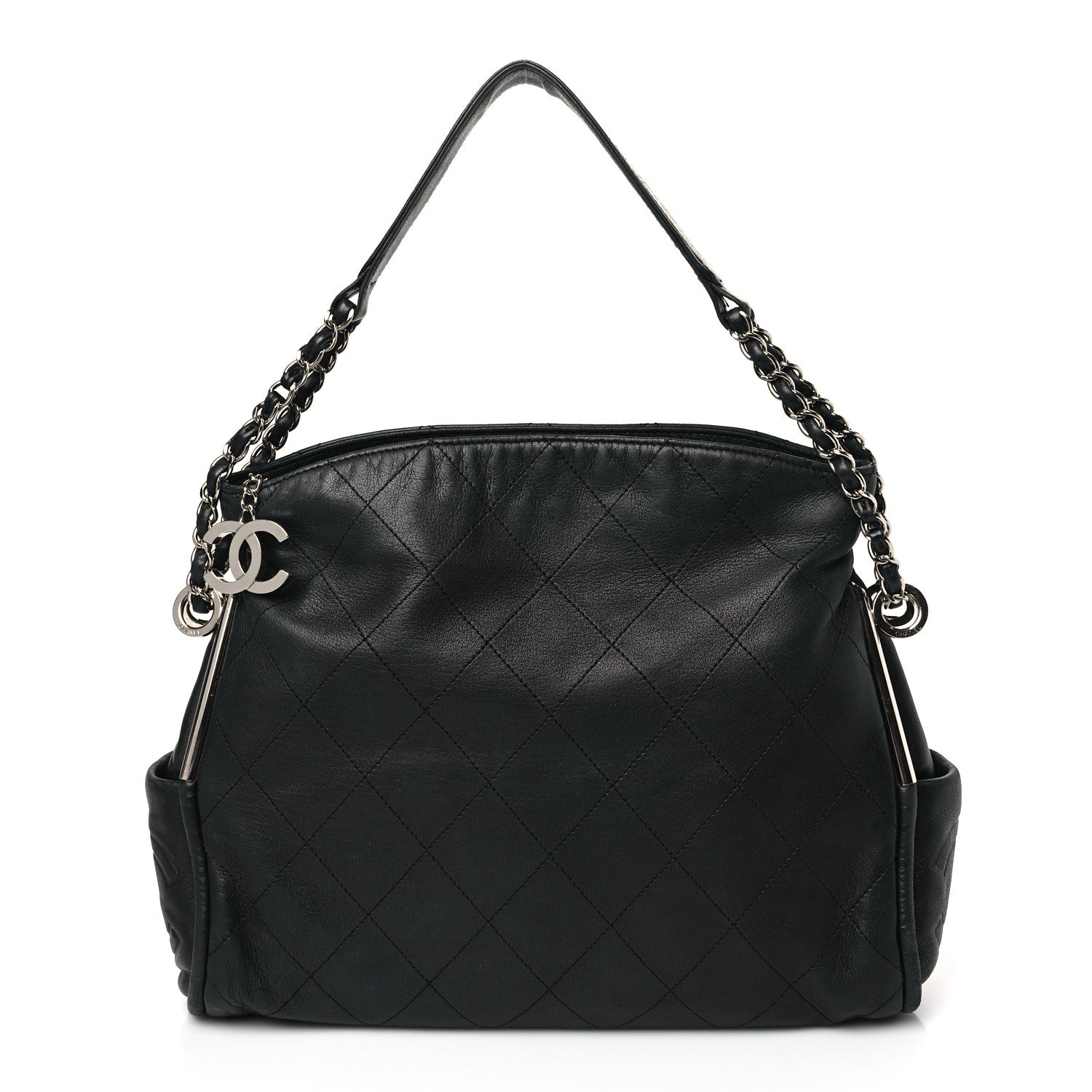 Chanel Lambskin Stitched Medium Ultimate Soft Tote Black 1 of 9