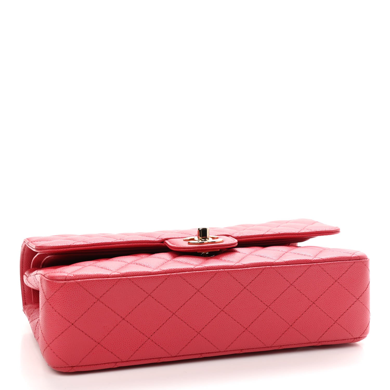 Chanel Caviar Quilted Medium Double Flap Dark Pink 3 of 8