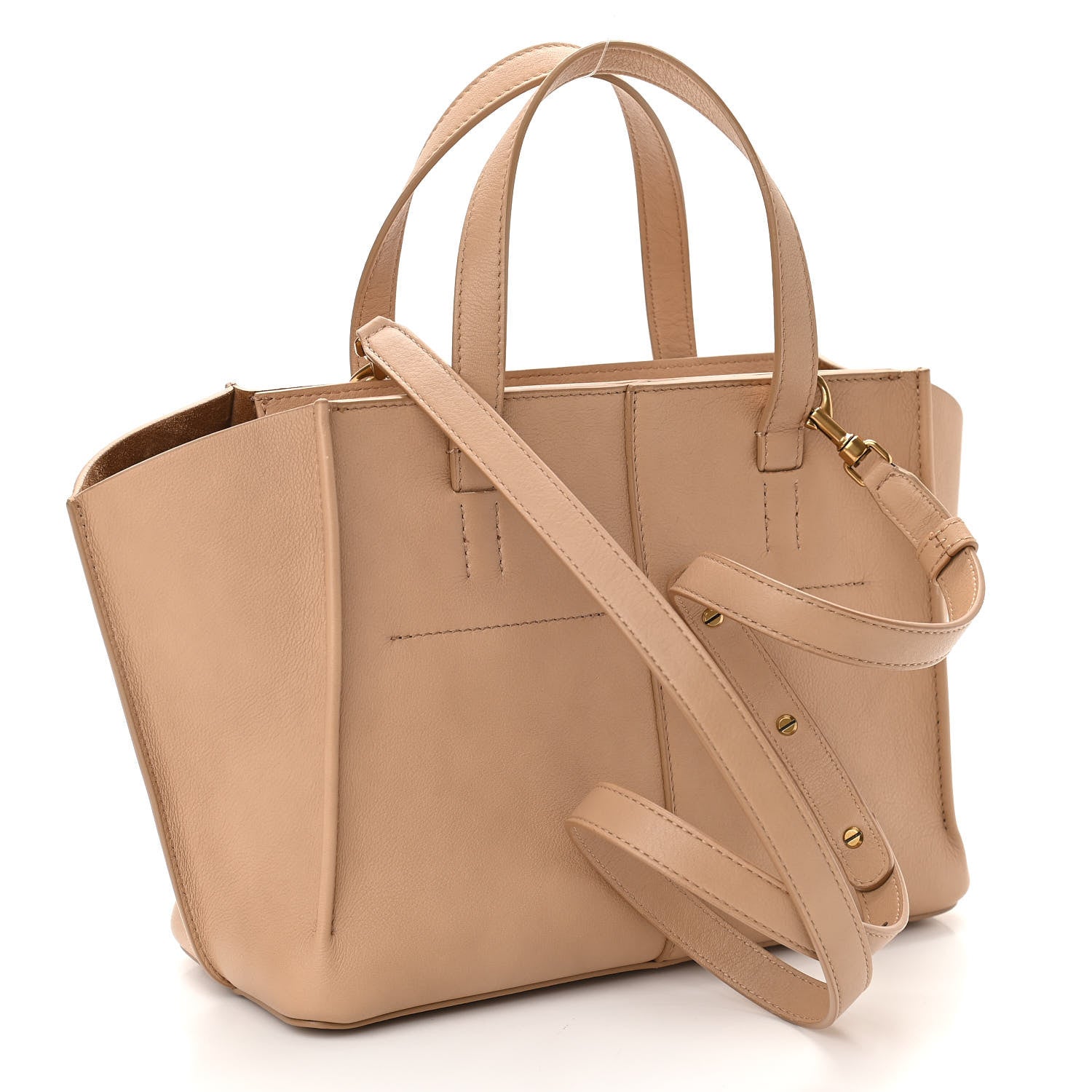 Mansur Gavriel Calfskin Mini Zip Multitude Tote Nocciola 3 of 10