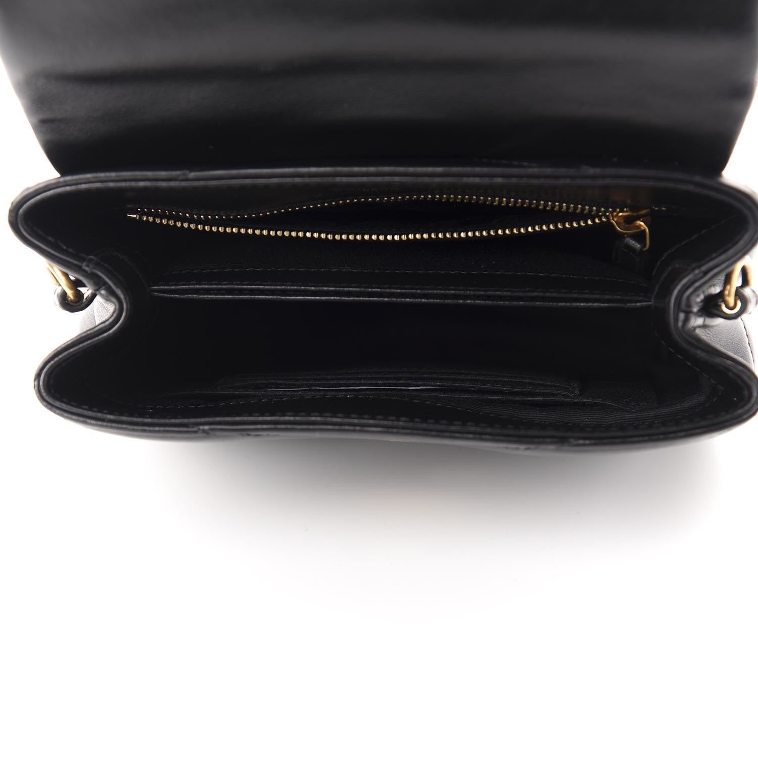 Saint Laurent Calfskin Y Quilted Monogram Toy Loulou Crossbody Bag Black 5 of 12