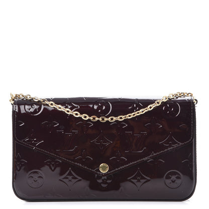 Louis Vuitton Vernis Pochette Felicie Chain Wallet Amarante 1 of 13