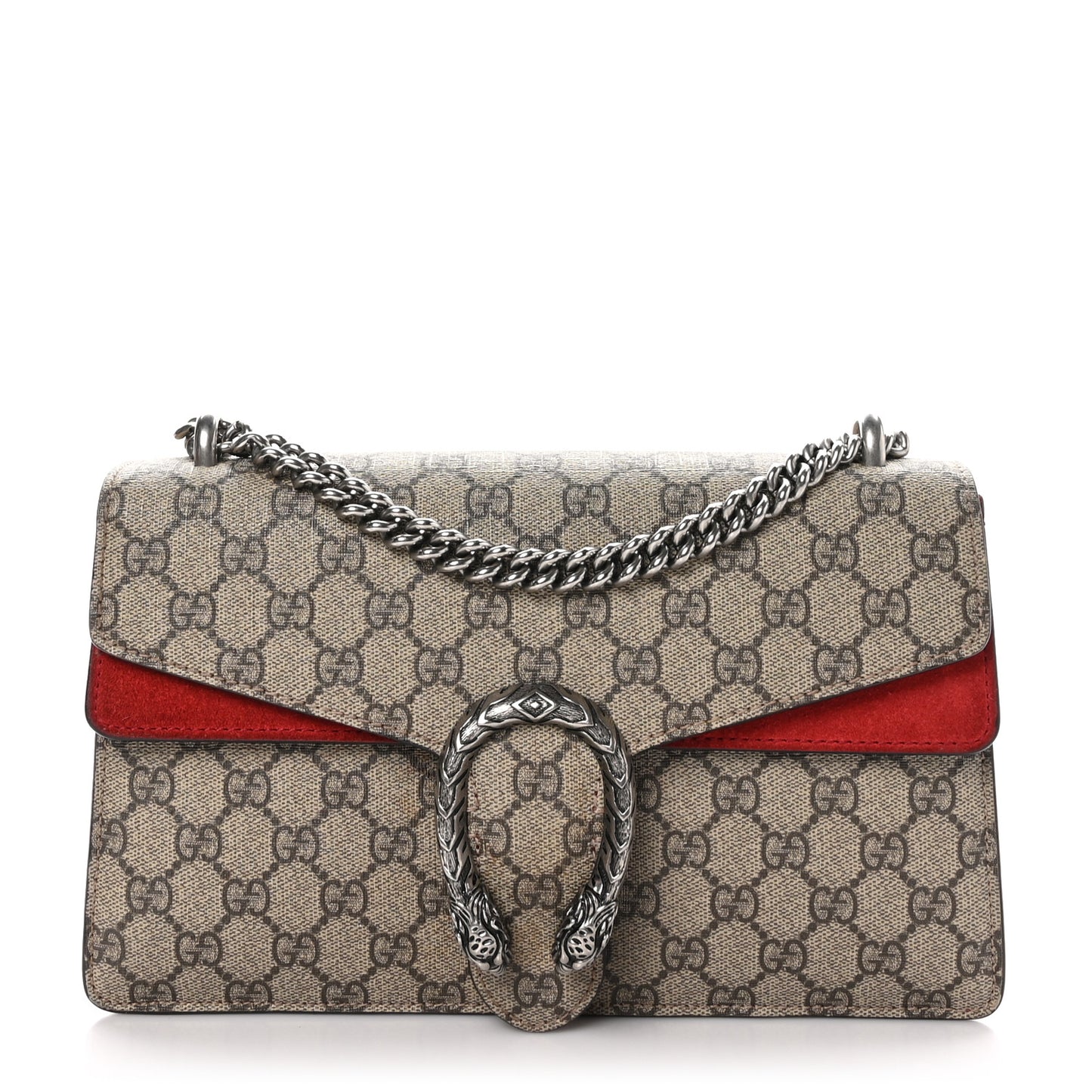 GG Supreme Monogram Small Dionysus Shoulder Bag Red