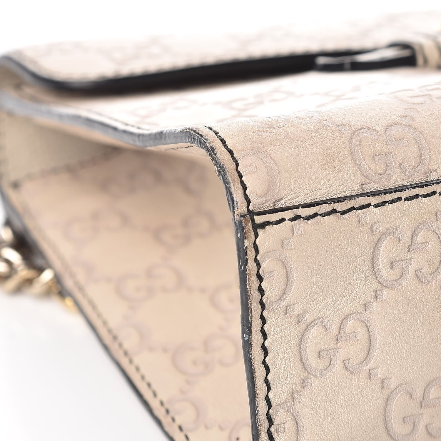 Gucci Guccissima Signature Medium Emily Chain Shoulder Bag Mystic White 13 of 19