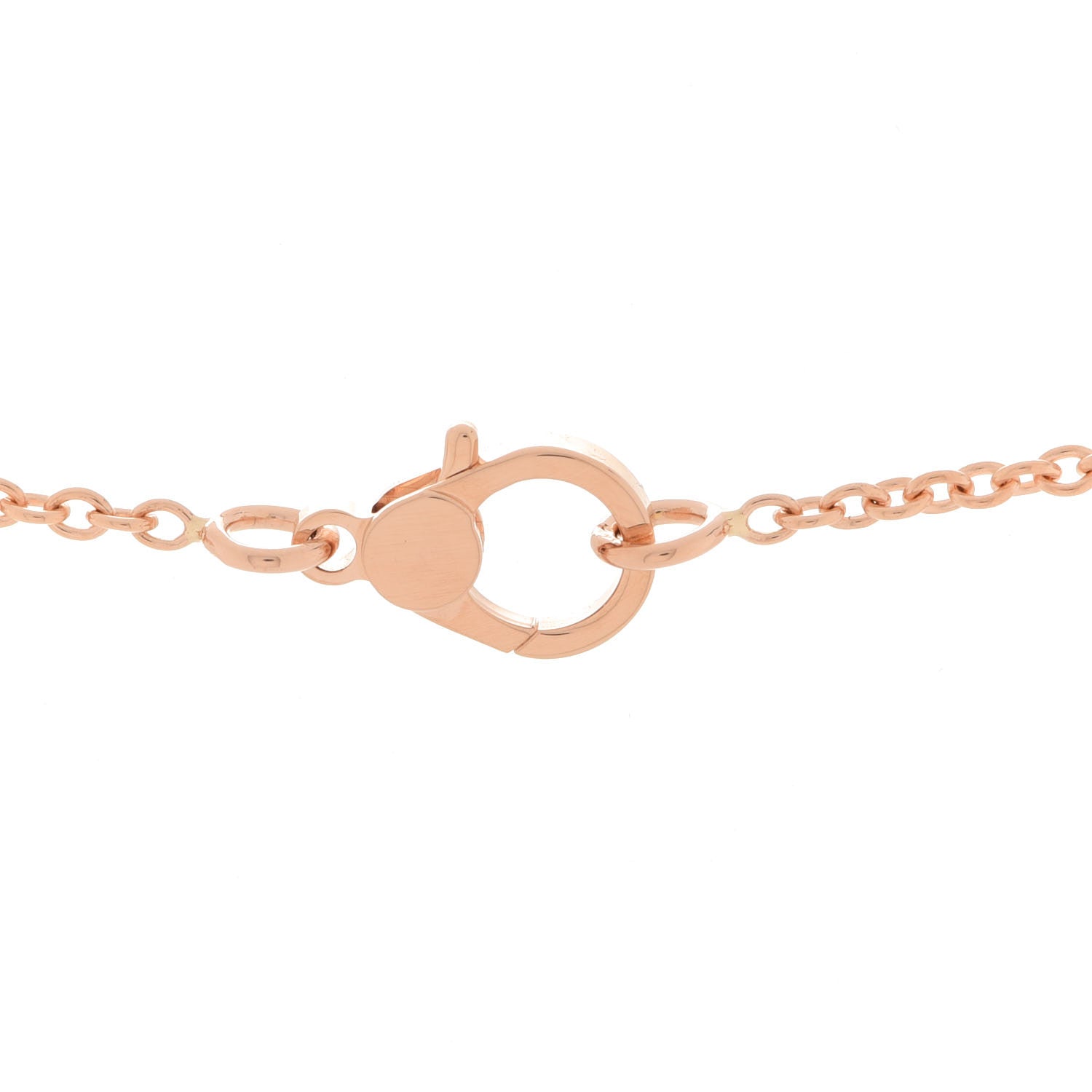 Hermes 18K Rose Gold Diamond Finesse Pendant Necklace 4 of 6