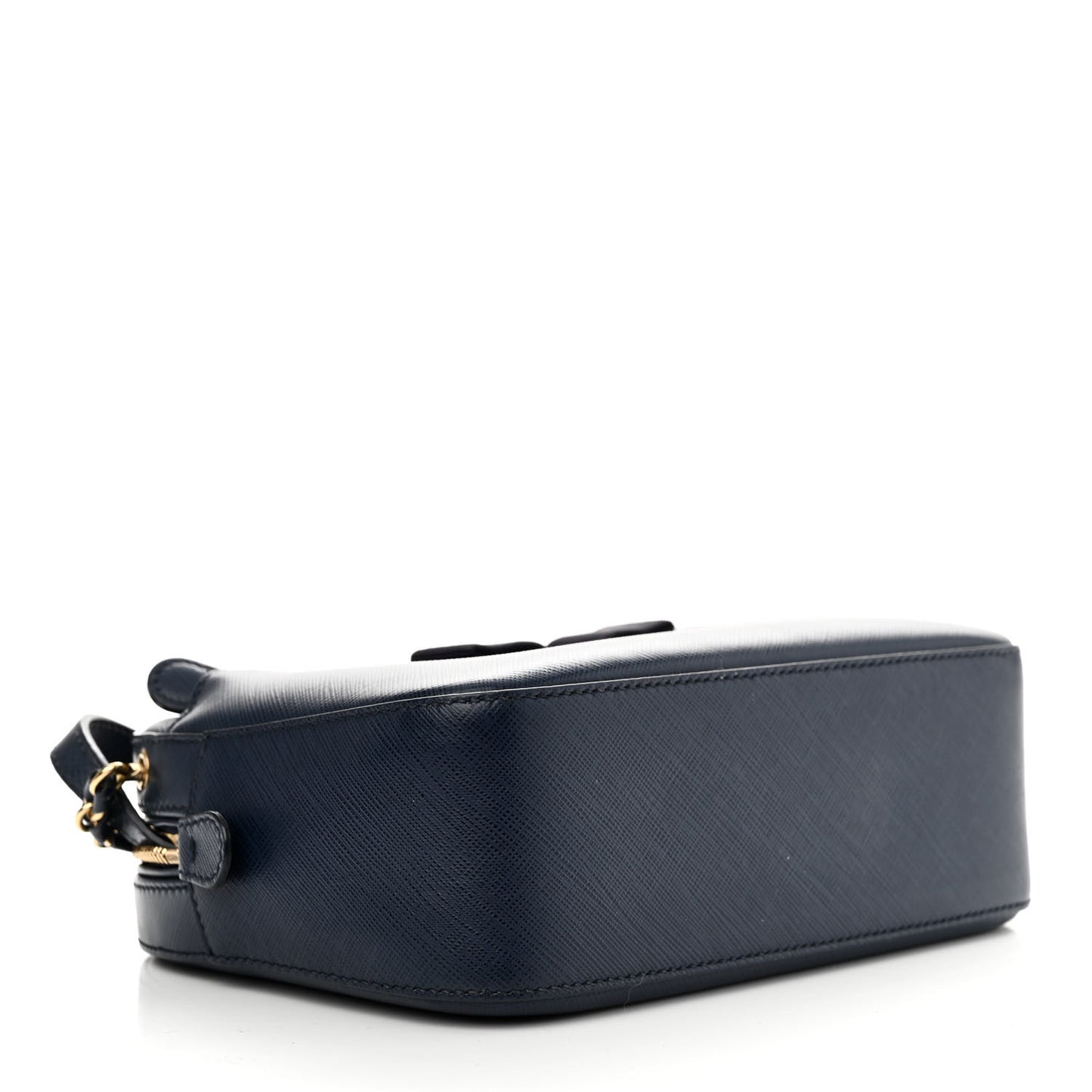 Hammered Calfskin Lydia Bow Camera Bag Navy