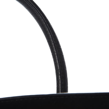 Celine Crocodile Embossed Calfskin Large Phantom Luggage Black 7 of 9