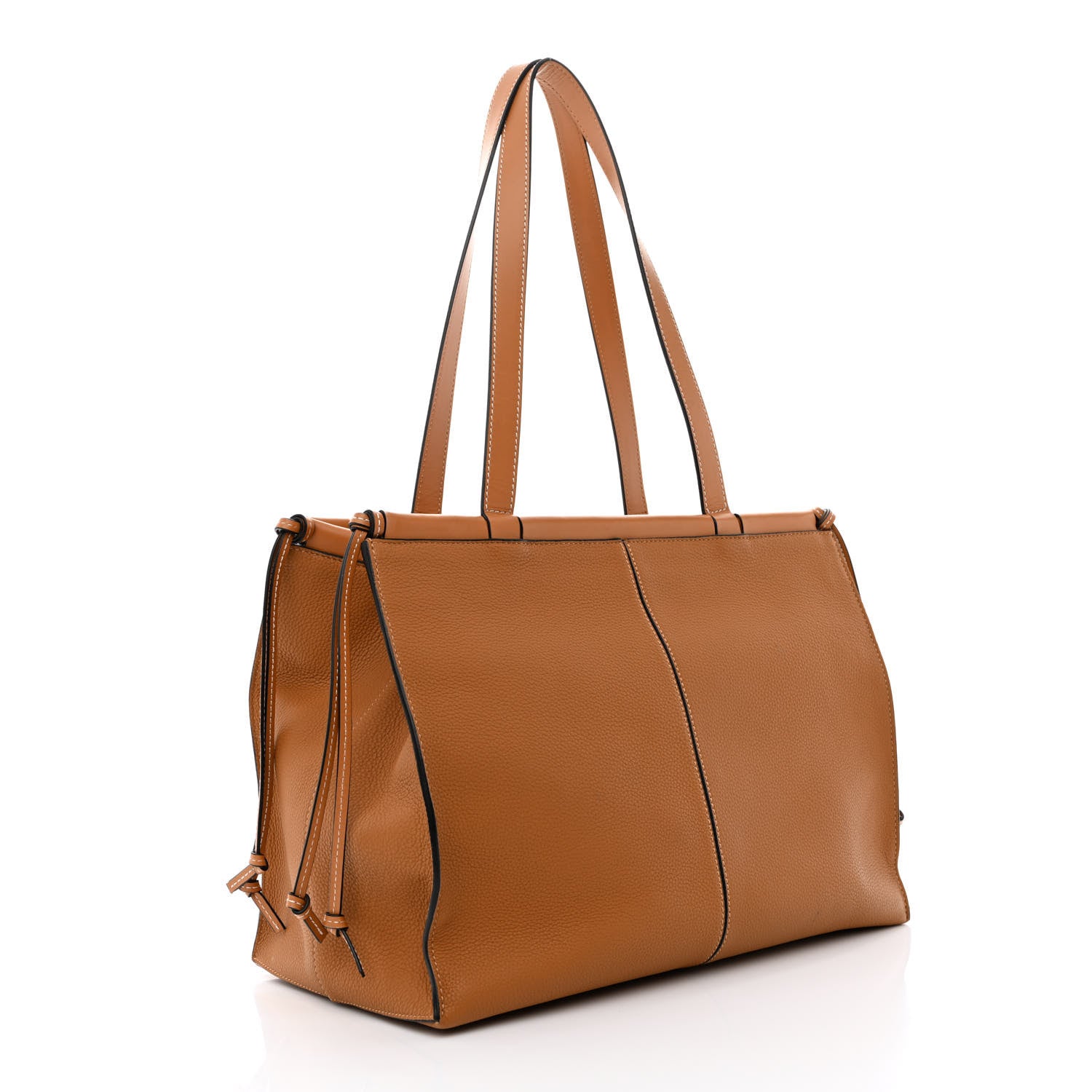 Loewe Grained Calfskin Cushion Tote Tan 3 of 10