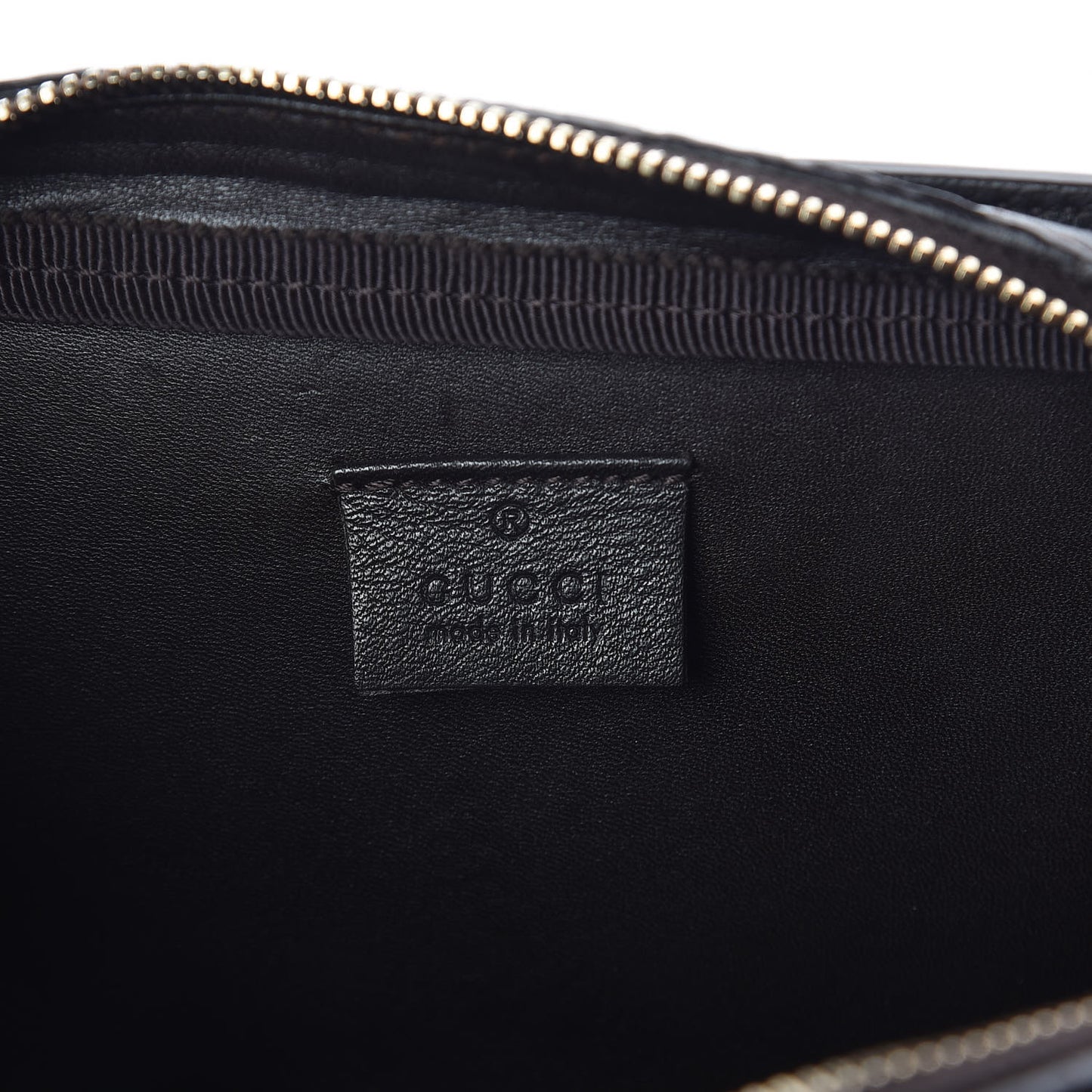 Guccissima Zip Clutch Dark Brown