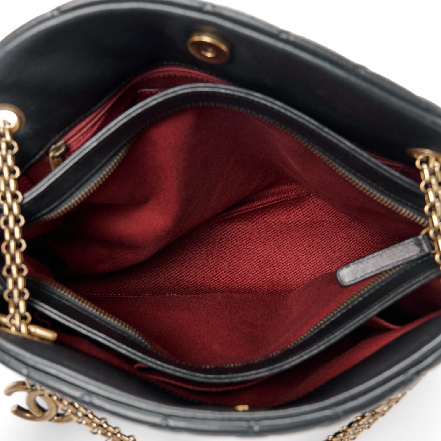 Chanel Lambskin Quilted Large Just Mademoiselle Bowling Bag Black 5 of 11