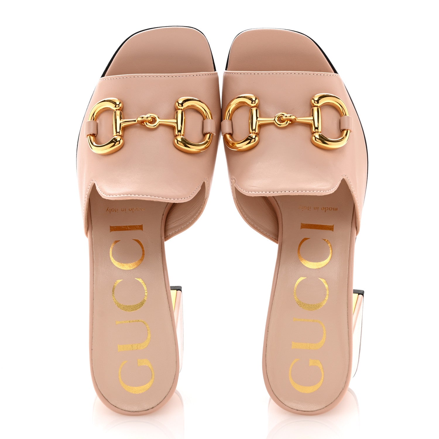 Gucci Nappa Horsebit 75mm Slide Sandals 36 Skin Rose 2 of 12