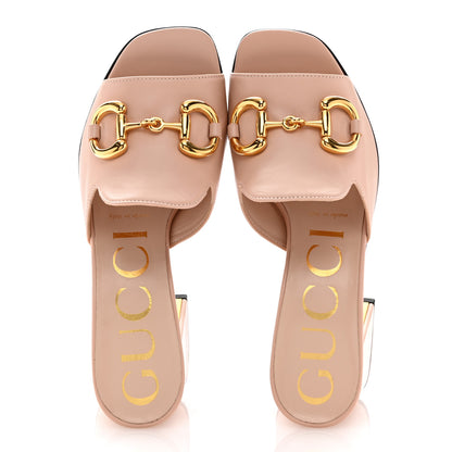 Gucci Nappa Horsebit 75mm Slide Sandals 36 Skin Rose 2 of 12