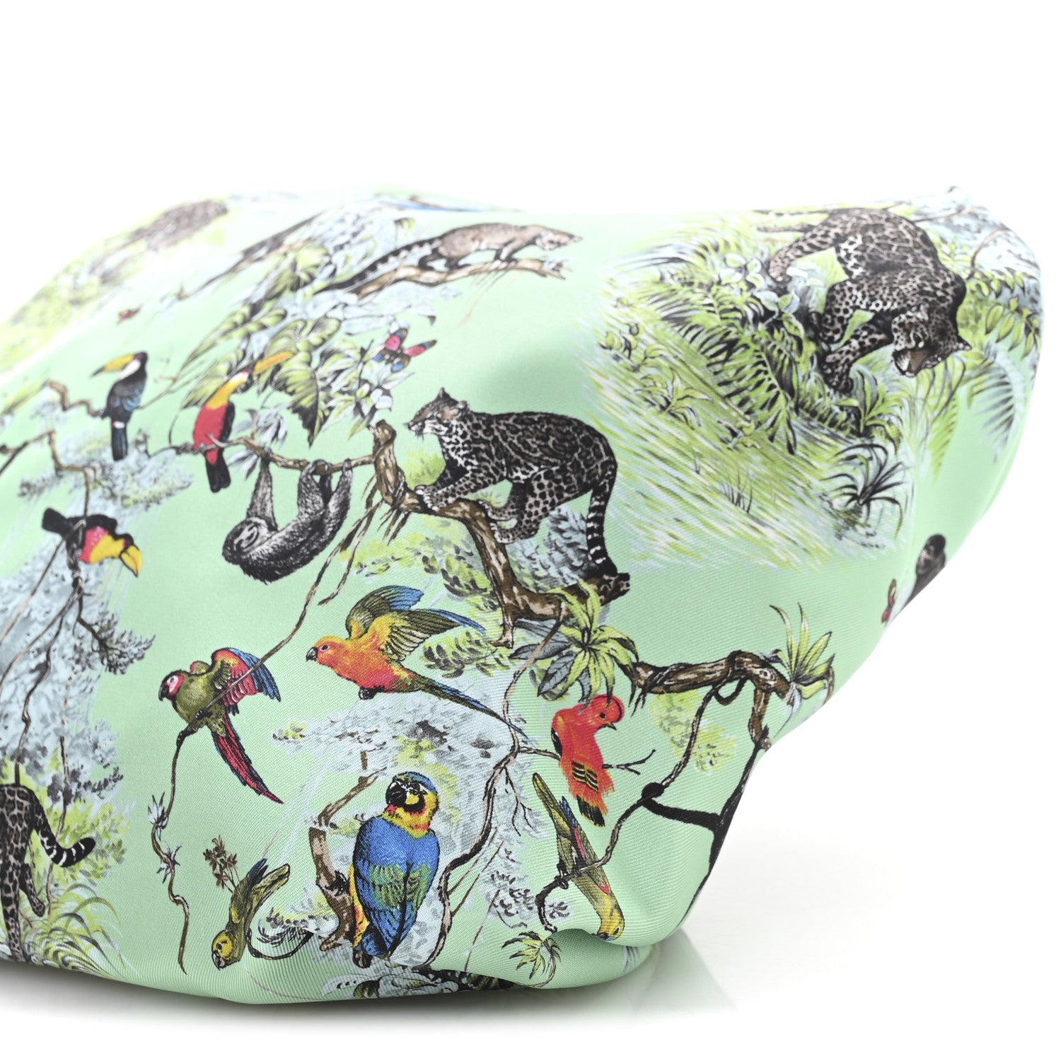 Hermes Silk Balusoie Bag Menthe Black 10 of 11