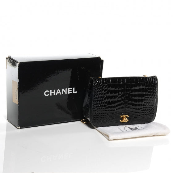 Chanel Crocodile Small Flap Black 5 of 8