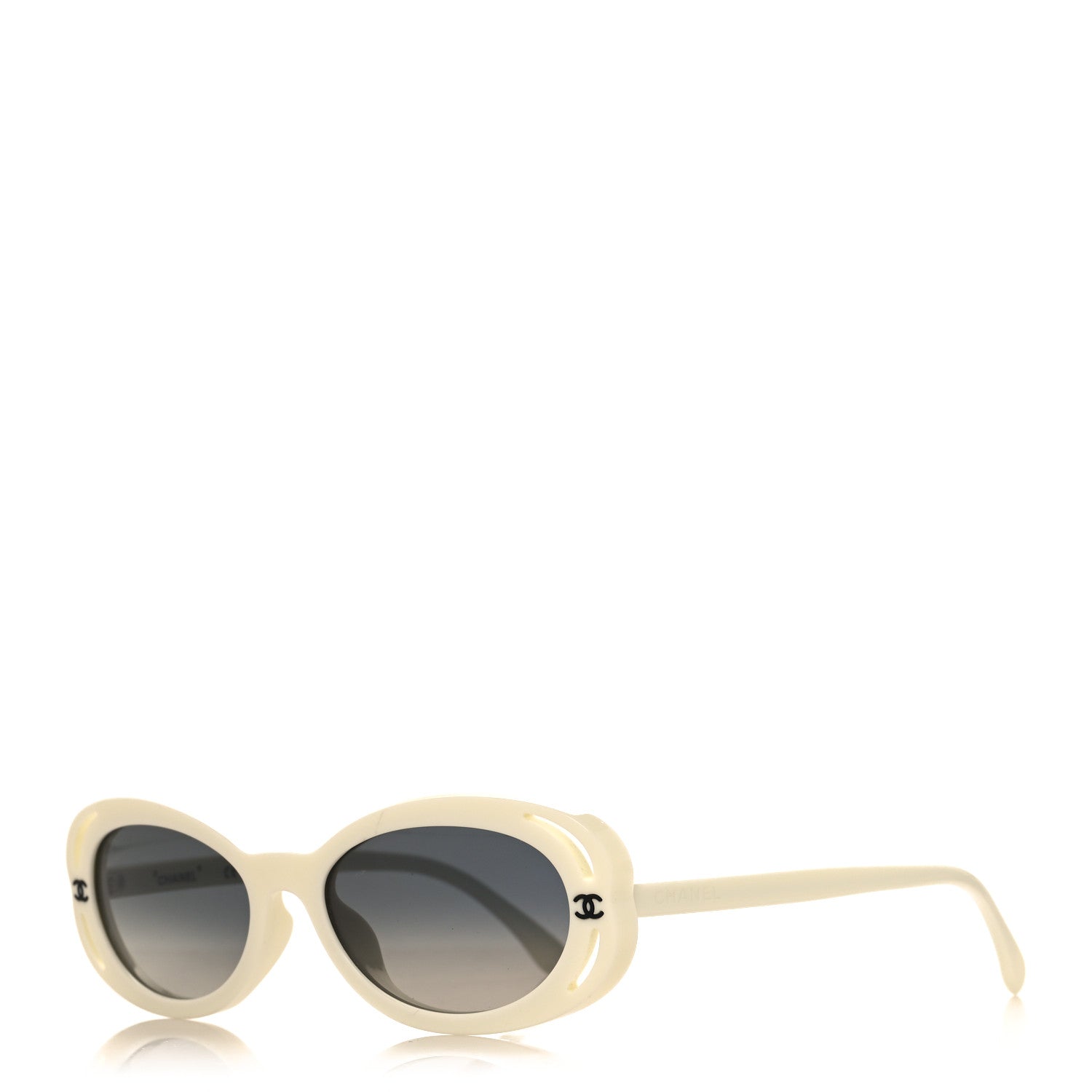 Chanel Acetate Oval Sunglasses 71571A White 1 of 7