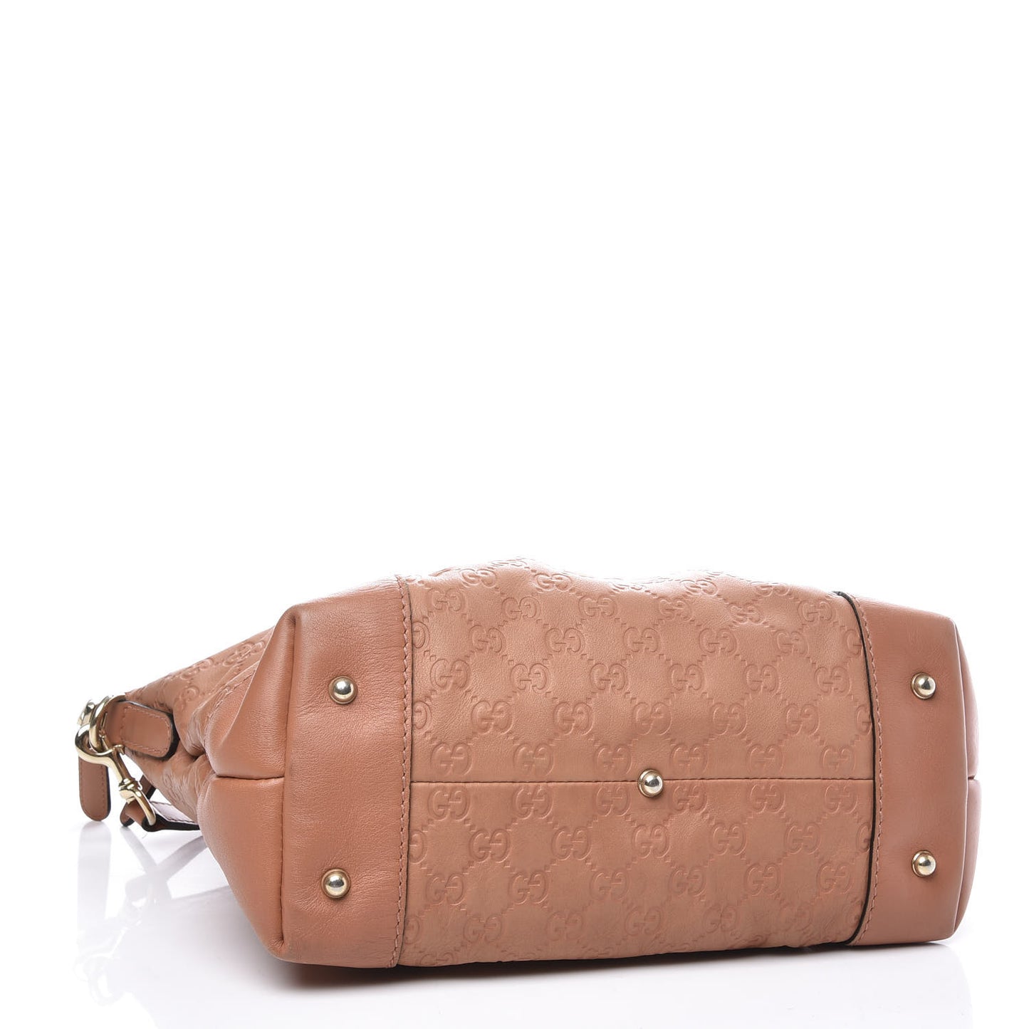 Guccissima Heart Bit Charm Top Handle Tote Winter Rose