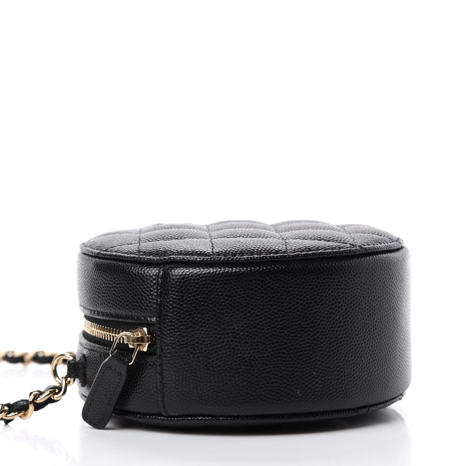 Chanel Caviar Quilted Round Clutch With Chain Black 4 of 12