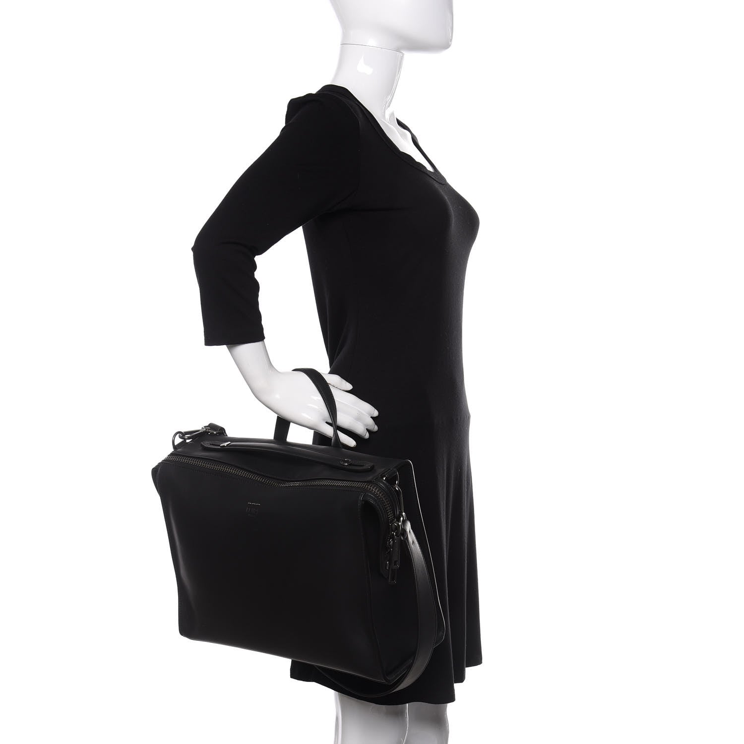 Fendi Vitello Grace Lui Urban Briefcase Black 3 of 10