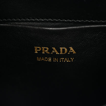 Prada Brushed Calfskin Cleo Adjustable Strap Shoulder Bag Black 6 of 11