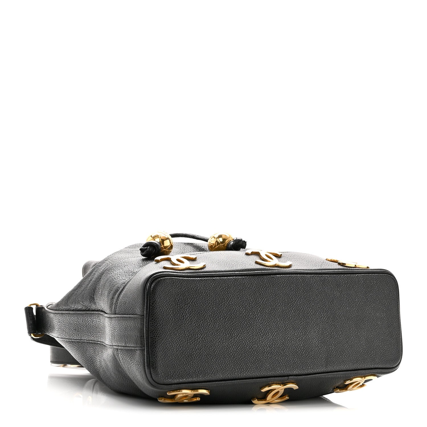 Chanel Caviar CC Drawstring Shoulder Bag Black 4 of 10