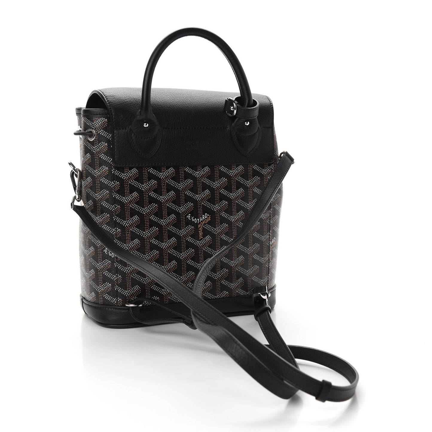 Goyardine Calfskin Mini Alpin Backpack Black