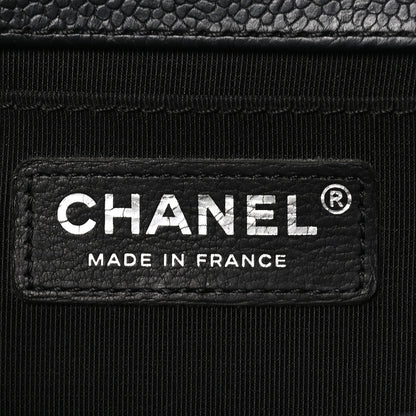Chanel Caviar Chevron Quilted Medium Boy Flap Black 6 of 11
