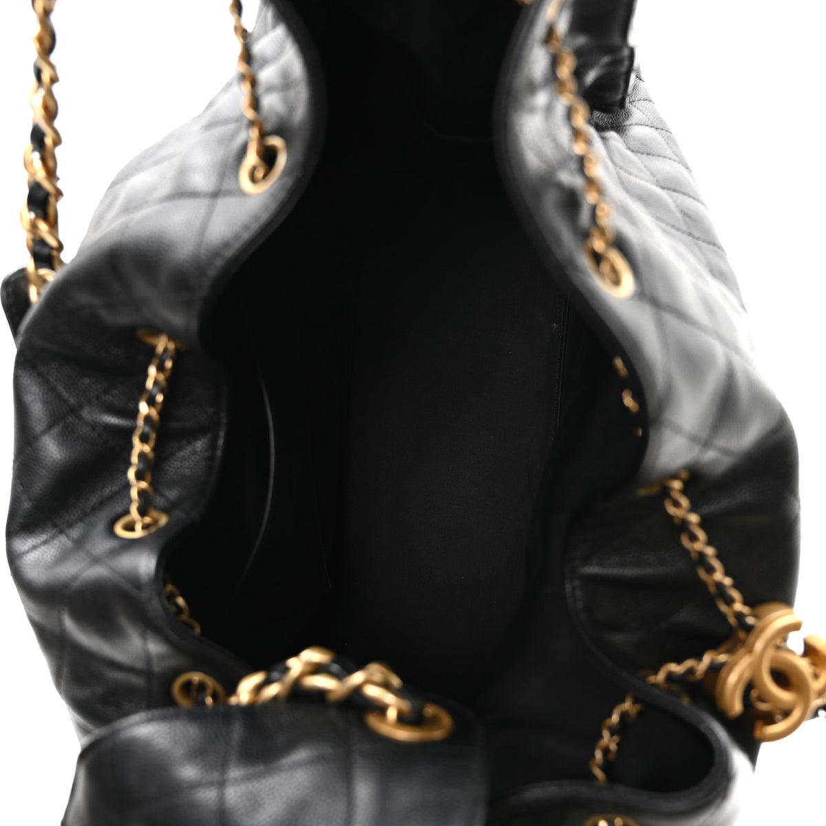 Caviar Quilted Large Chanel 25 Handbag Black
