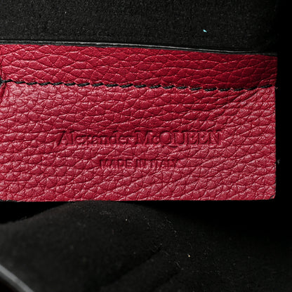 Alexander McQueen Grained Calfskin Skull Open Shopper Tote Burgundy 8 of 15
